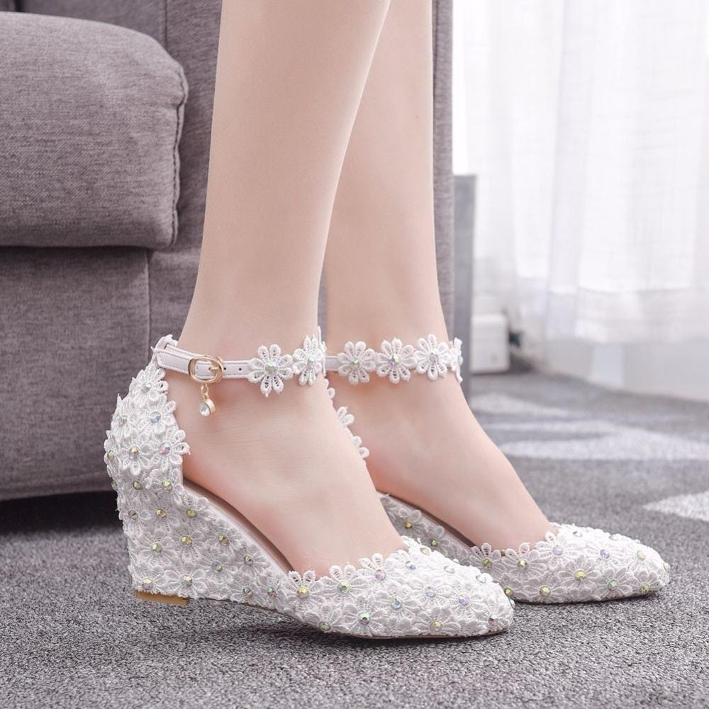 Compensé Chaussures Pour Mariee Chaussures De Mariage à Talon