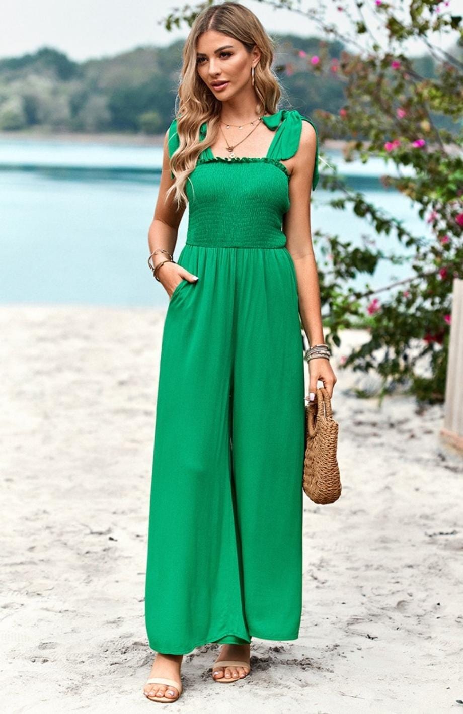 Combinaison Pour Mariage Champêtre | Reine Rustique VERT / S