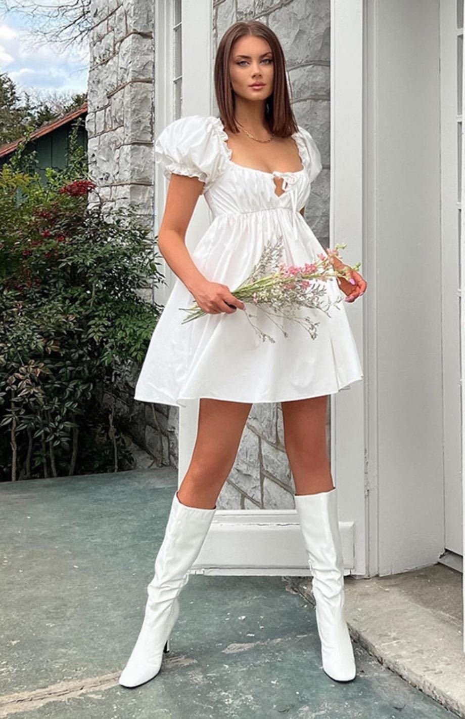 Robe A Manche Cloche Reine Rustique