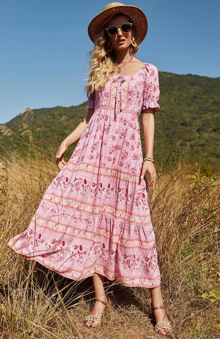 Robe Bohème Champêtre Fille | Reine Rustique