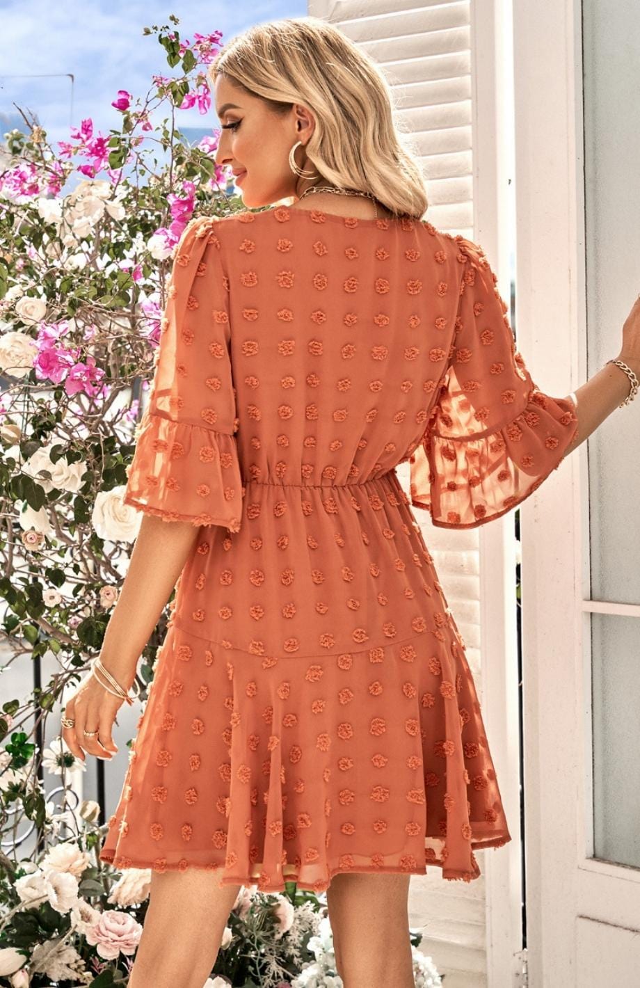 Robe Champêtre Terre Cuite | Reine Rustique