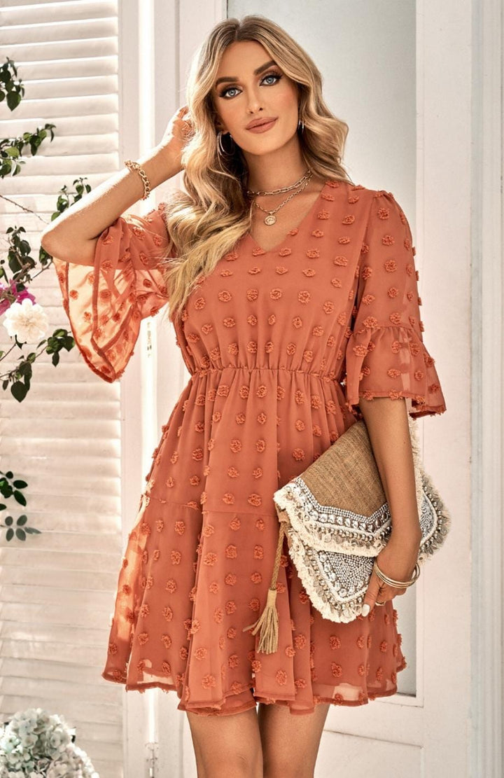 Robe Champêtre Terre Cuite | Reine Rustique