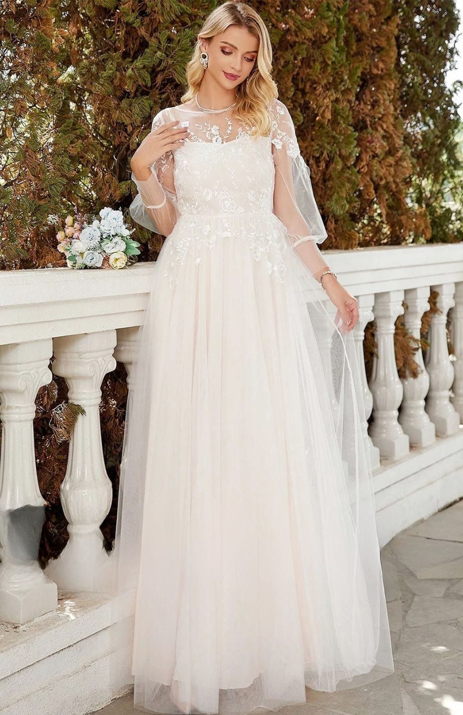 Robe De Mariée Champêtre Vintage | Reine Rustique BLANC / 2