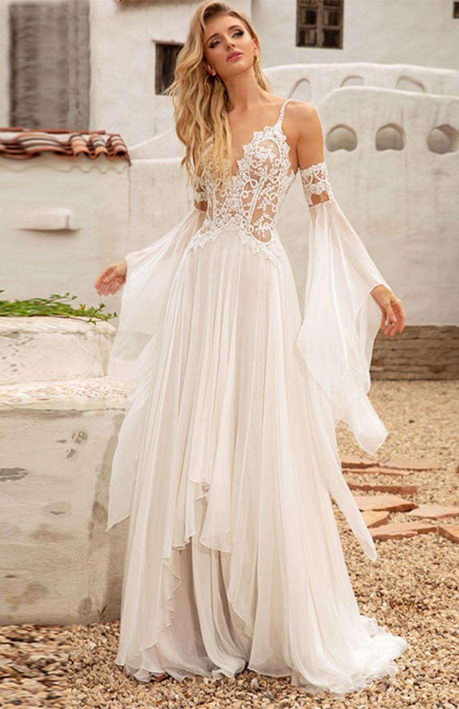 Robe De Mariée Princesse Champêtre | Reine Rustique BLANC / 2