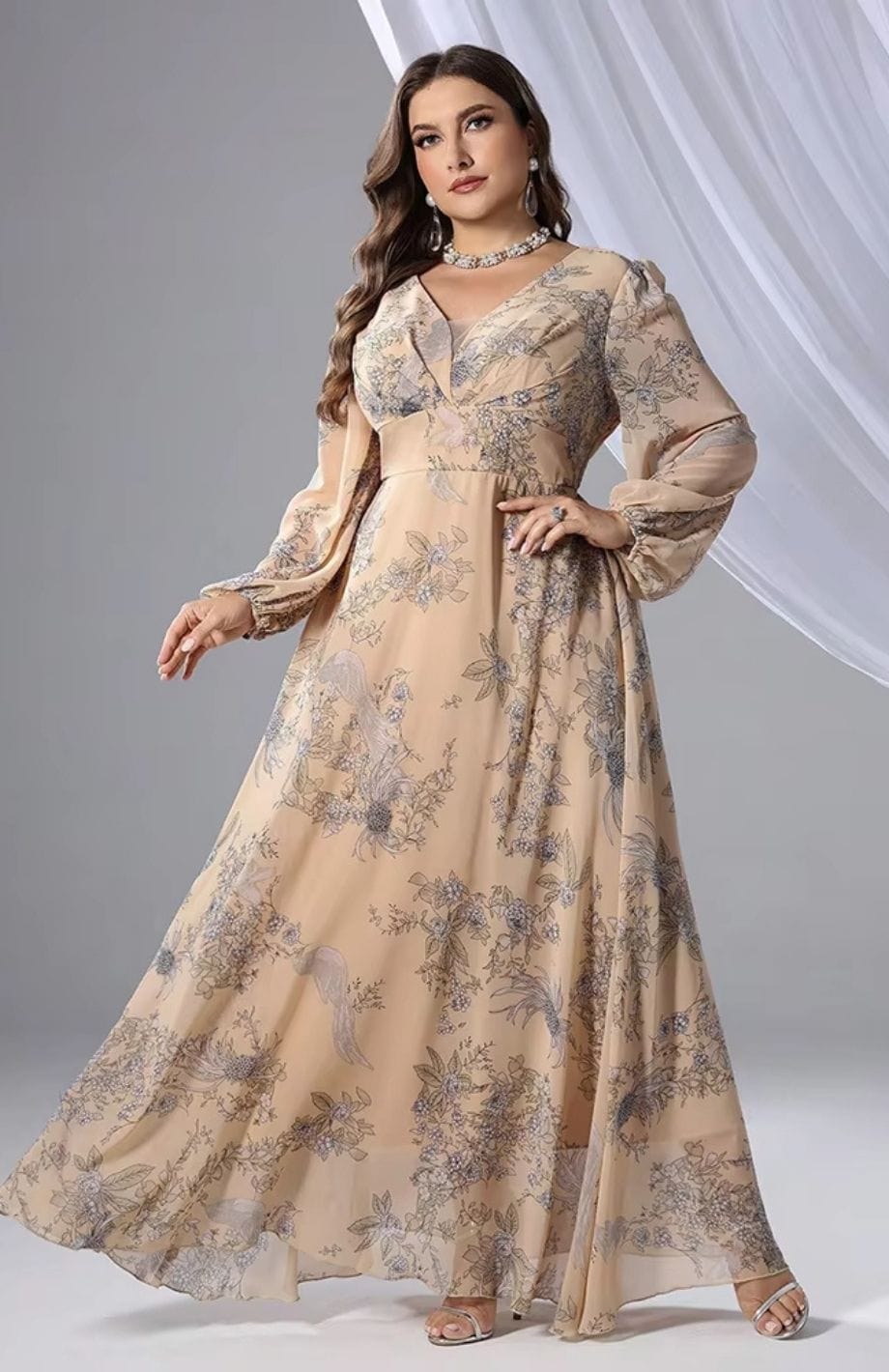 Robe Grande Taille Bohème Chic Reine Rustique - Main Image