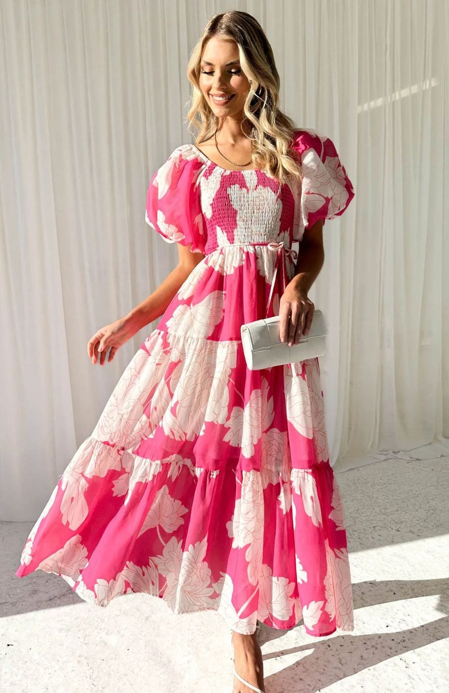 Robe Paysanne Rouge Sur Mesure - Style Bohème Latino - Taille XXL - Occasion En Très Bon état