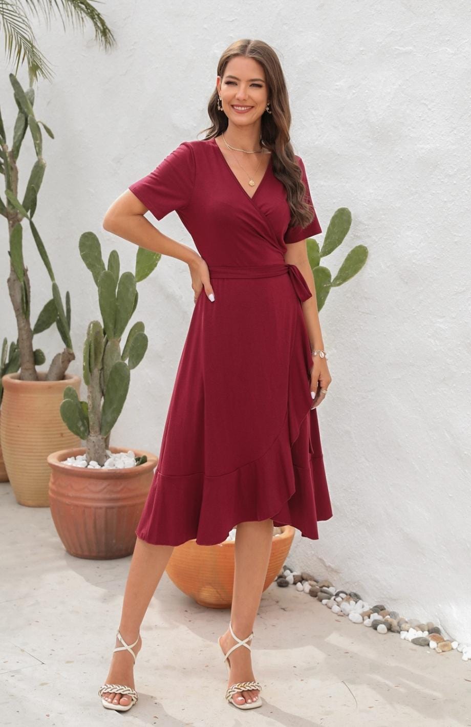 Robe rouge portefeuille hotsell
