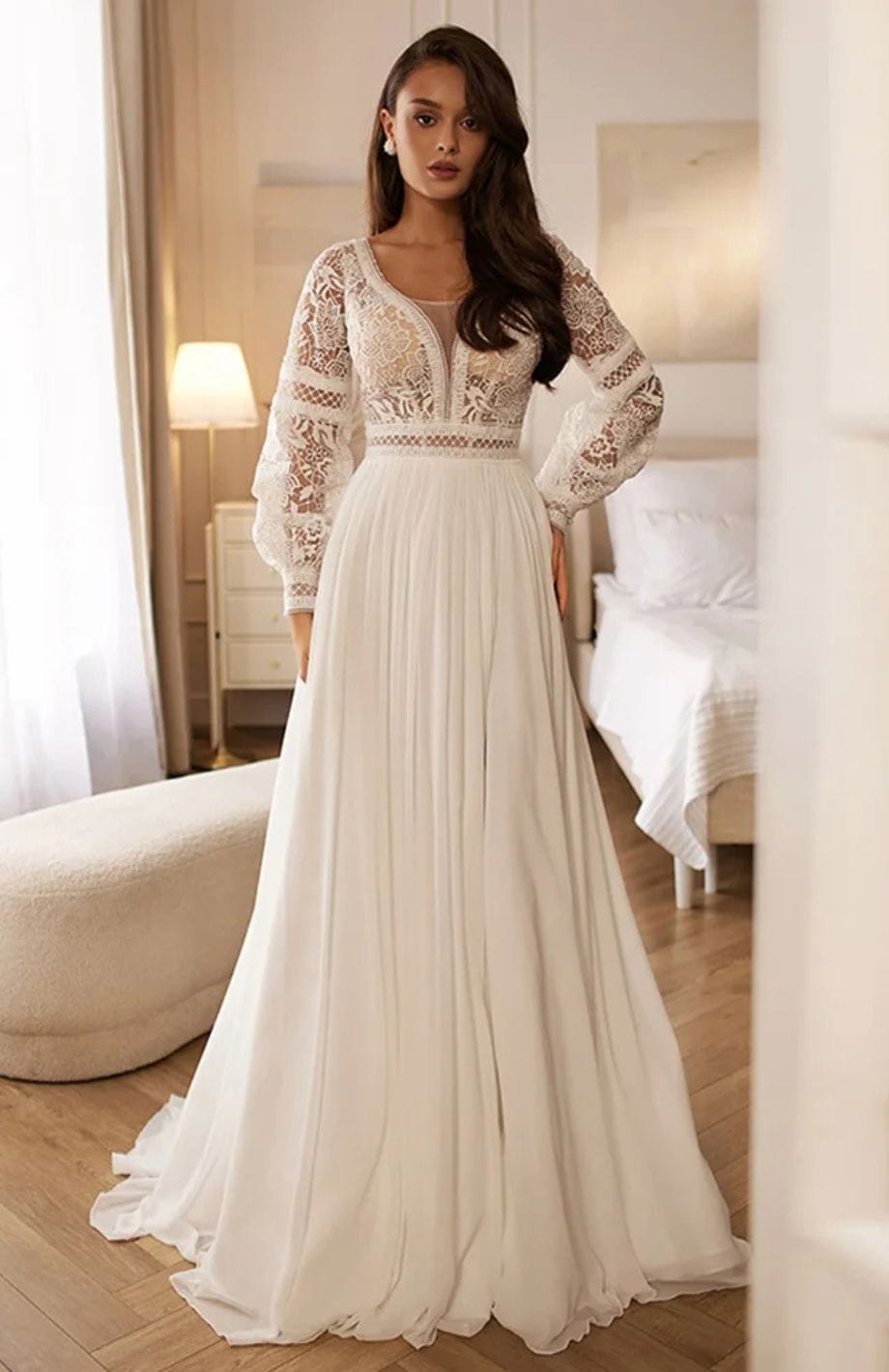 Robe Pour Mariage Champêtre Chic | Reine Rustique BLANC / 2