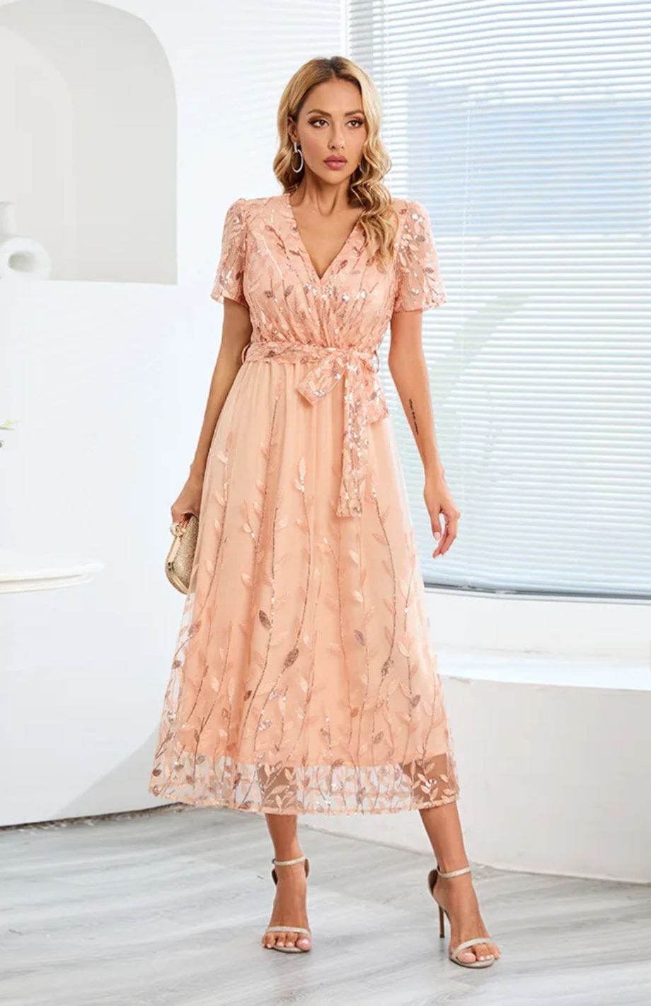 Robe Témoin Thème Champêtre | Reine Rustique ROSE / S