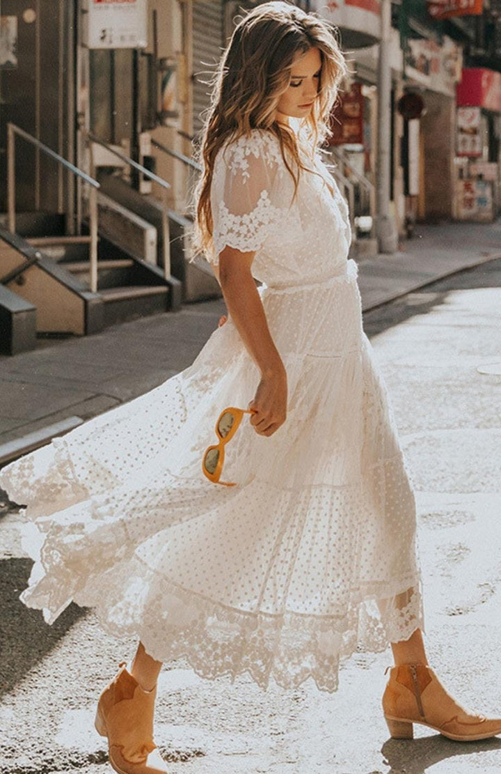 Simple Robe De Mariée Champêtre | Reine Rustique