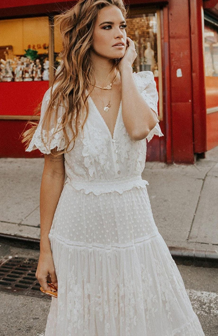 Simple Robe De Mariée Champêtre | Reine Rustique