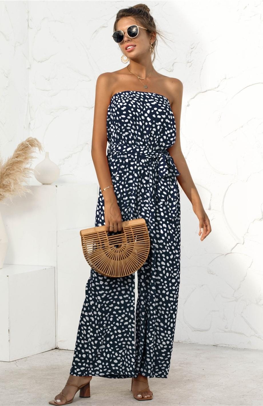 Tenue Champêtre Bohème Chic pour Invitée de Mariage | Reine Rustique BLEU NUIT / S