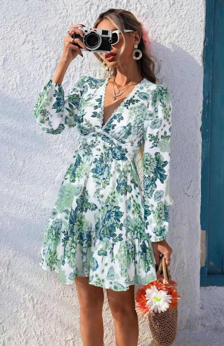 Robe Courte Fleurie Chic | Reine Rustique