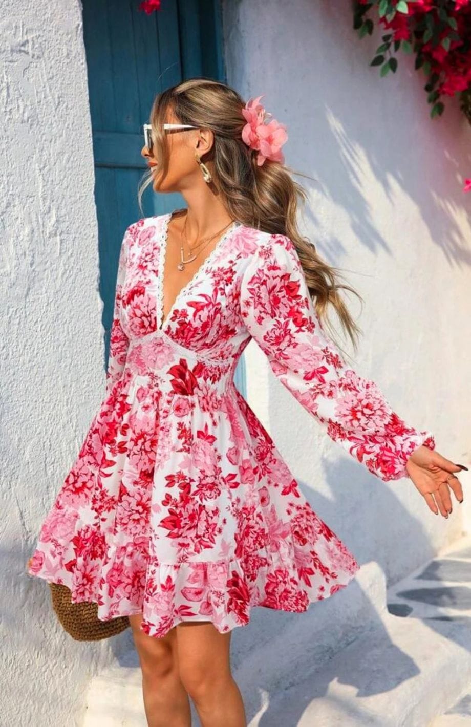 Robe Courte Fleurie Chic | Reine Rustique