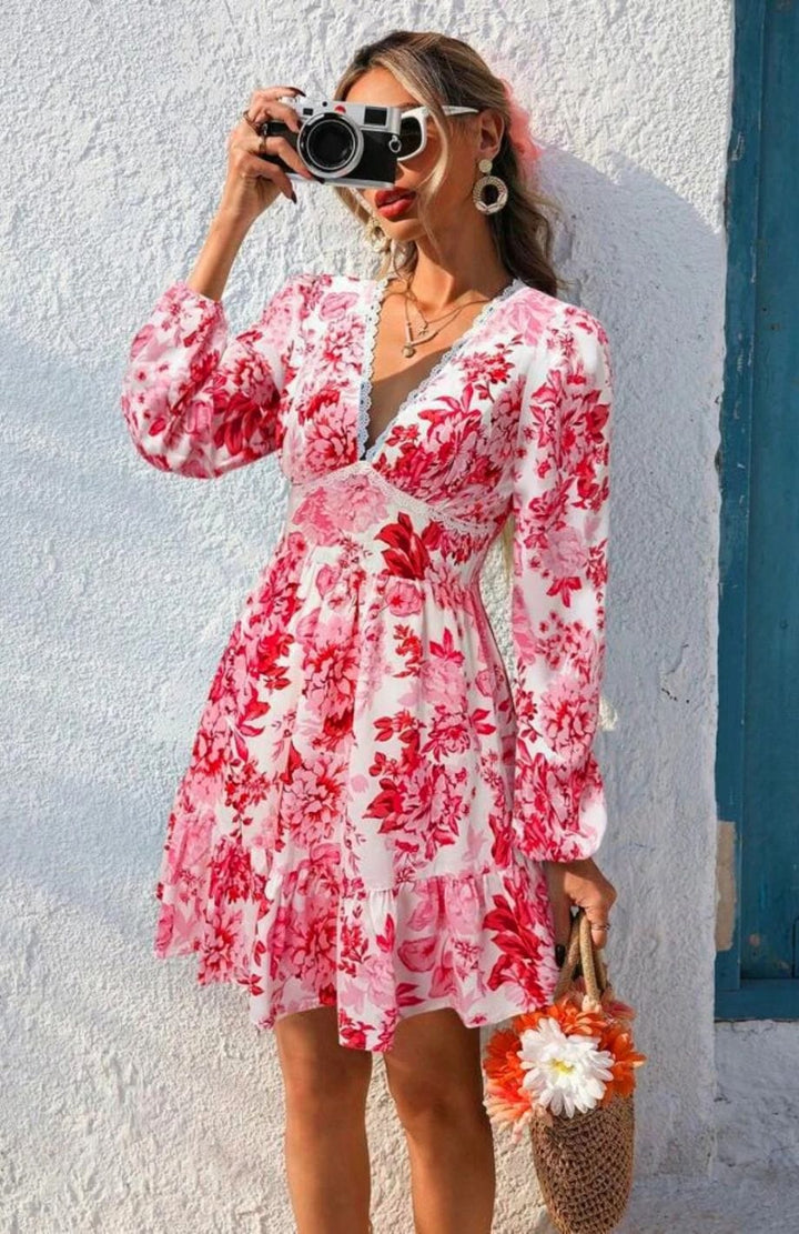 Robe Courte Fleurie Chic | Reine Rustique