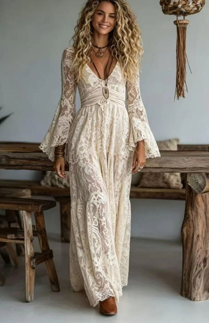 Robe De Mariée Boho Chic | Reine Rustique IVOIRE / S / 164