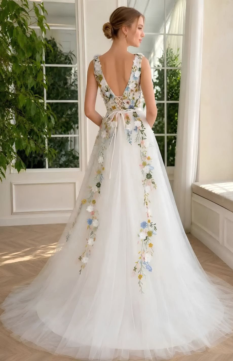 Robe De Mariée Bohème Fleurie | Reine Rustique