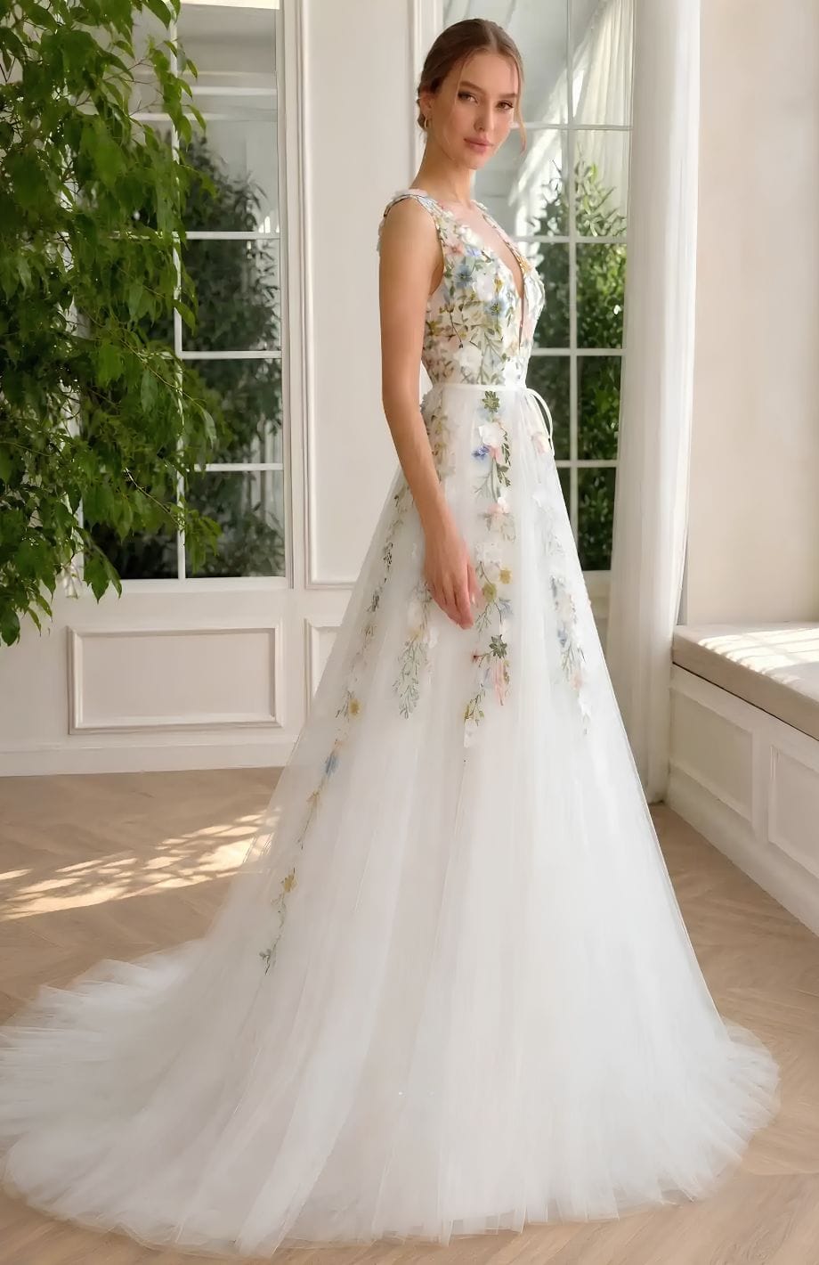 Robe De Mariée Bohème Fleurie | Reine Rustique