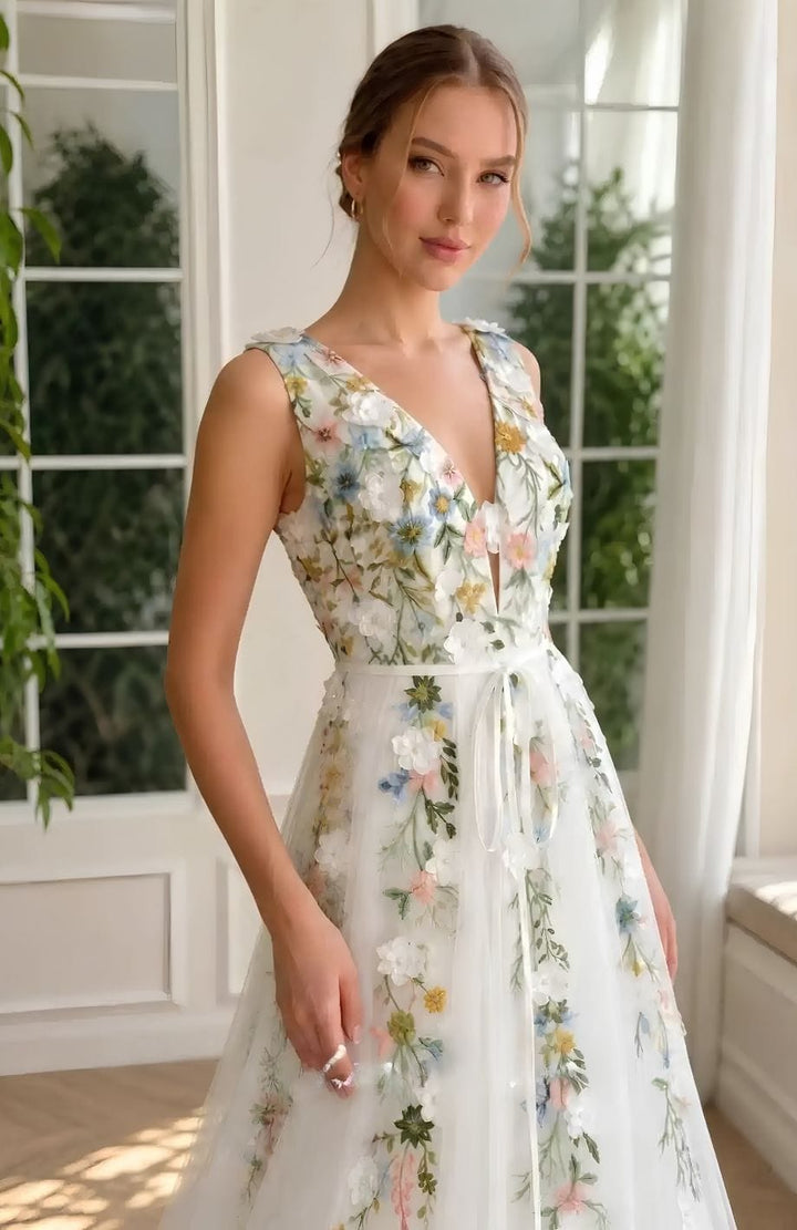 Robe De Mariée Bohème Fleurie | Reine Rustique