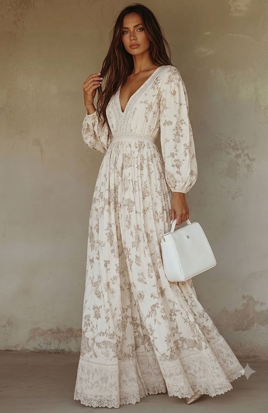 Robe Boho Chic Mariage | Reine Rustique BLANC / S