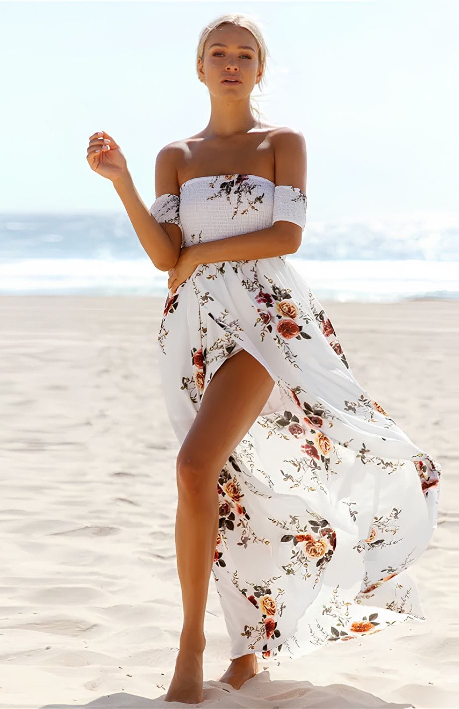 Robe Bohème | Reine Rustique BLANC / XS