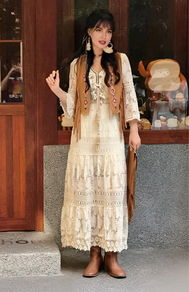 Robe Bohème Chic Pour Invite Mariage | Reine Rustique