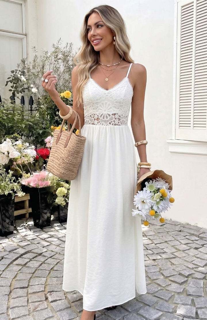 Robe Bohème Été | Reine Rustique BLANC / S