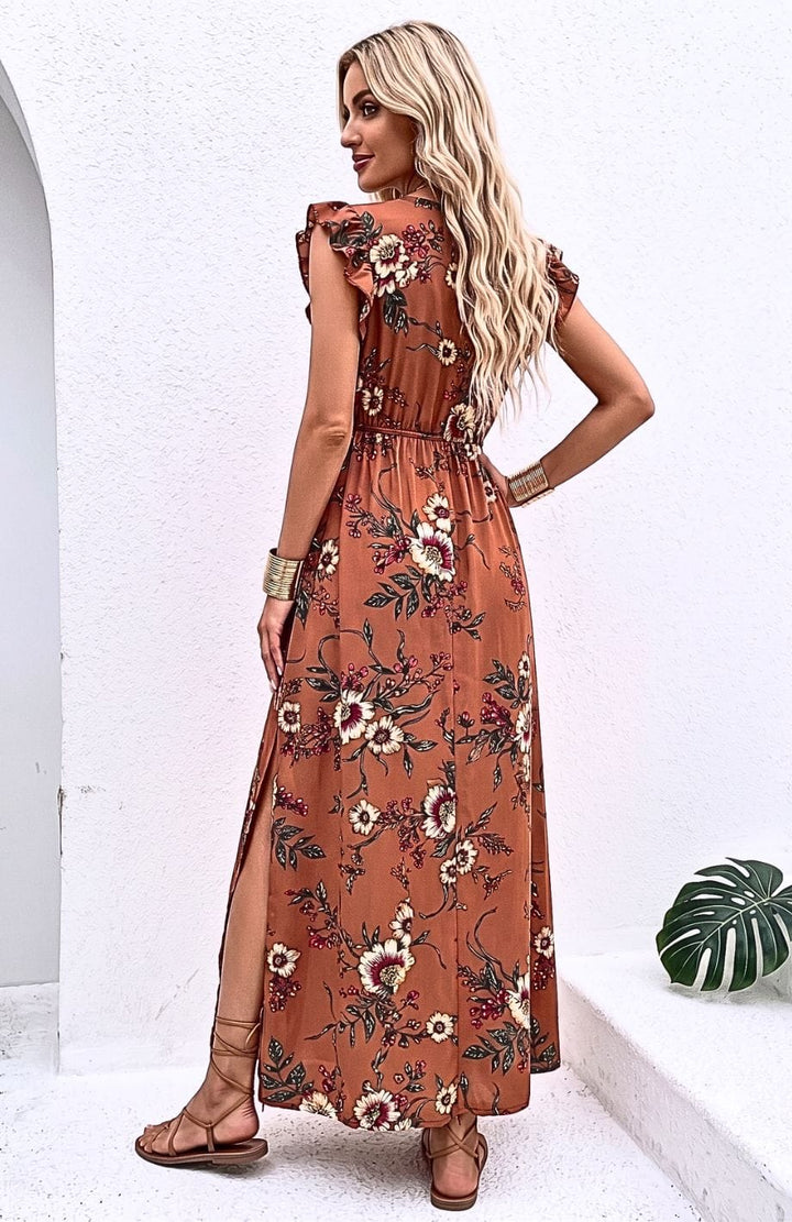 Robe Longue Imprimé Floral | Reine Rustique