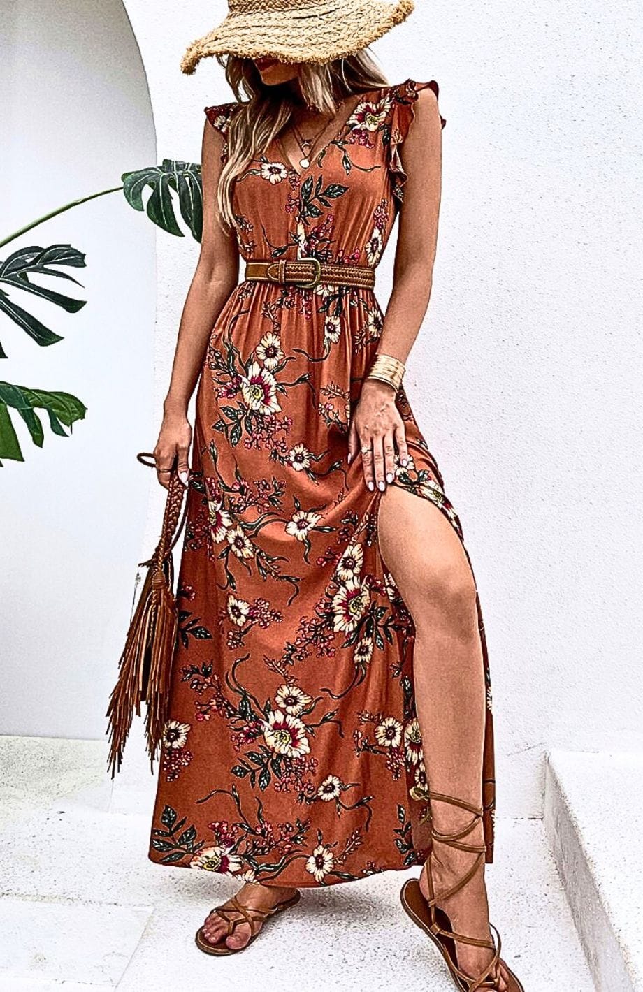 Robe Longue Imprimé Floral | Reine Rustique