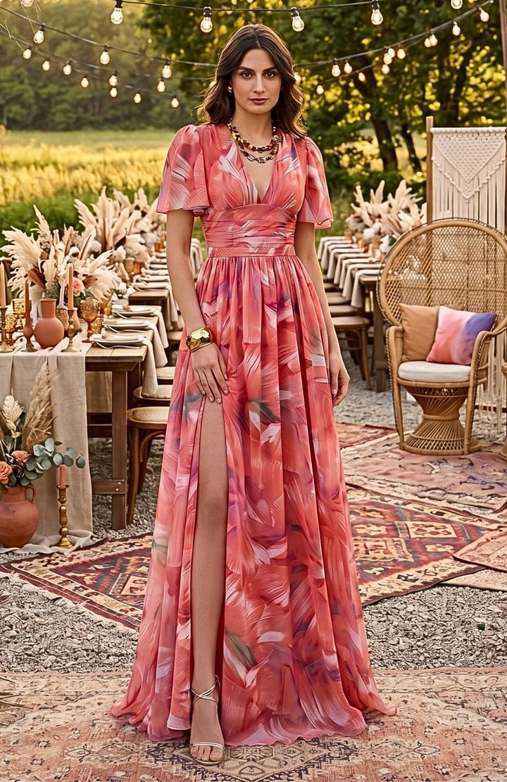 Robe Cocktail Mariage Bohème Chic | Reine Rustique