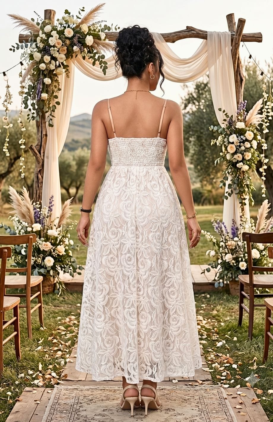 Robe Bohème Chic Invite Mariage Grande Taille | Reine Rustique