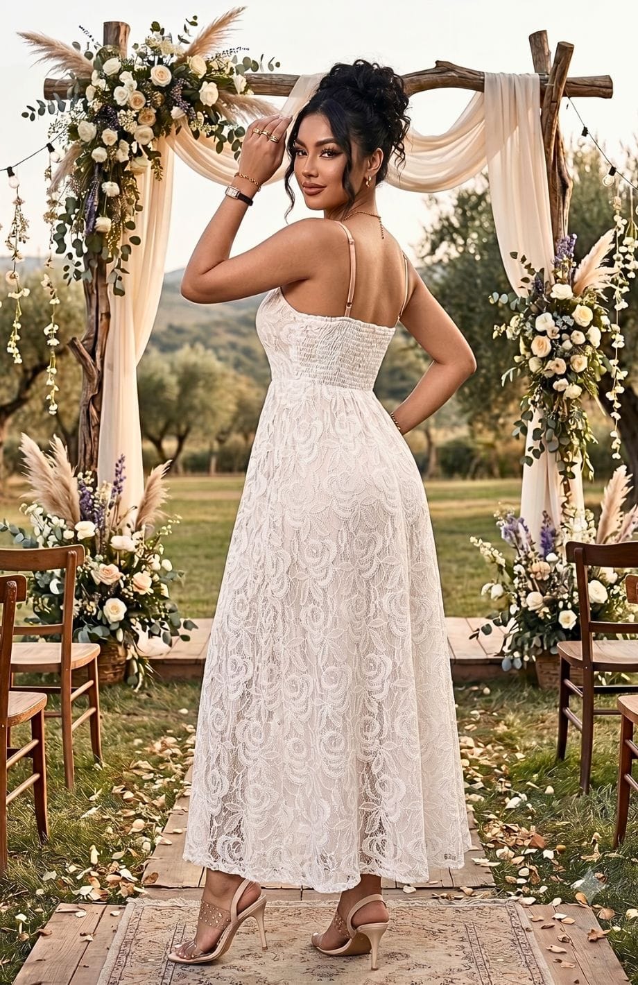 Robe Bohème Chic Invite Mariage Grande Taille | Reine Rustique
