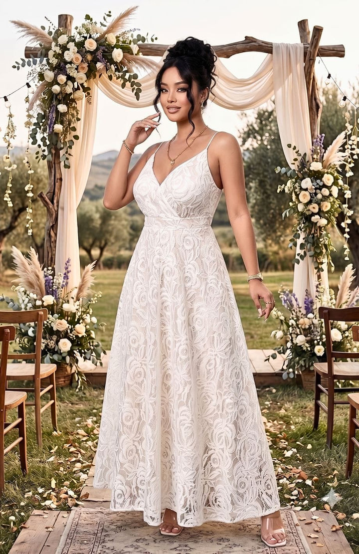 Robe Bohème Chic Invite Mariage Grande Taille | Reine Rustique