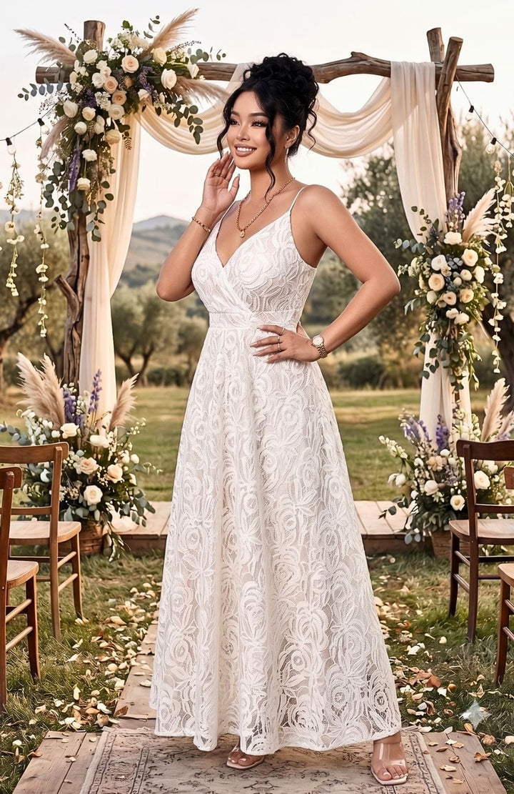 Robe Bohème Chic Invite Mariage Grande Taille | Reine Rustique
