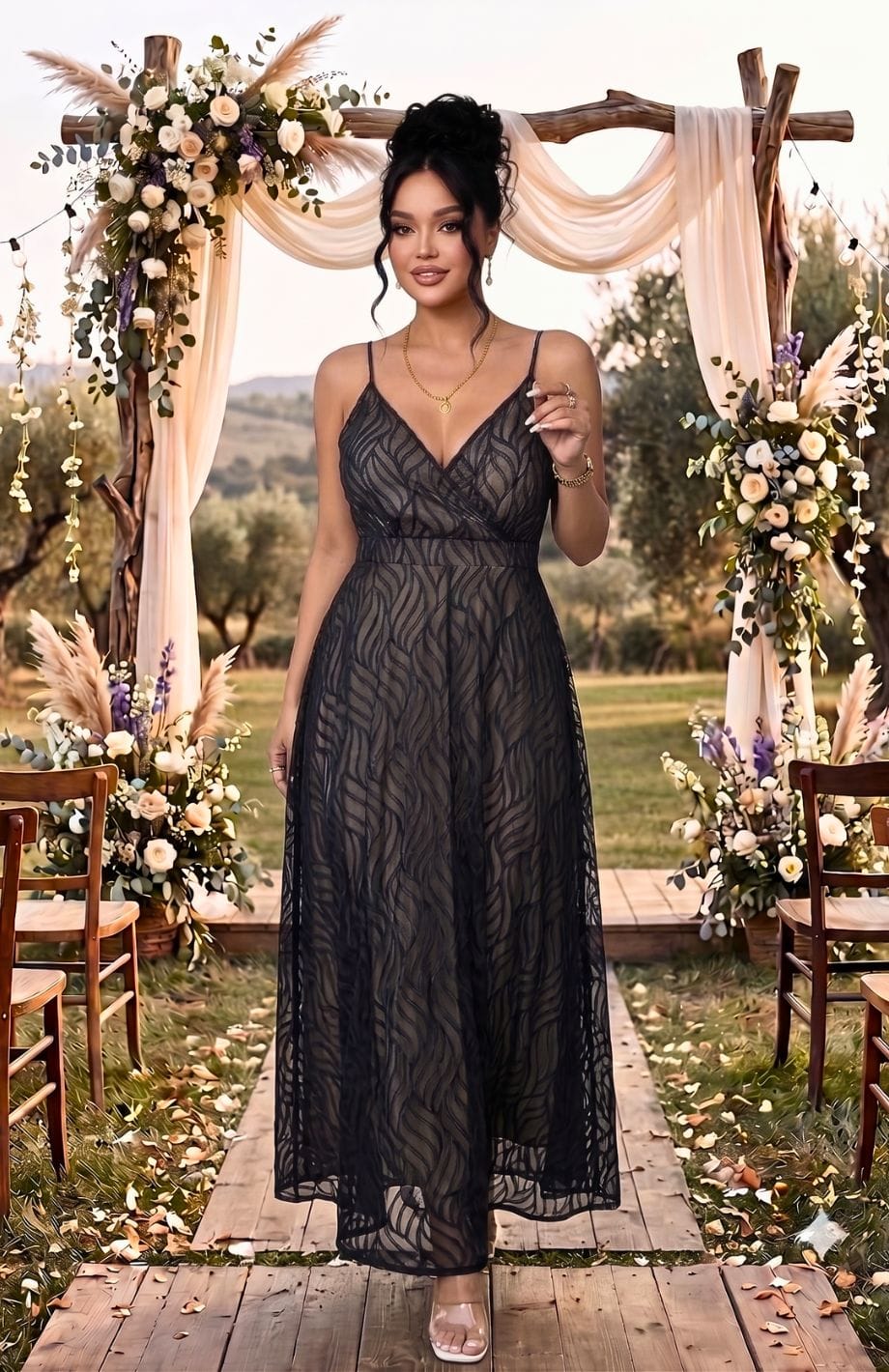 Robe Bohème Chic Invite Mariage Grande Taille | Reine Rustique