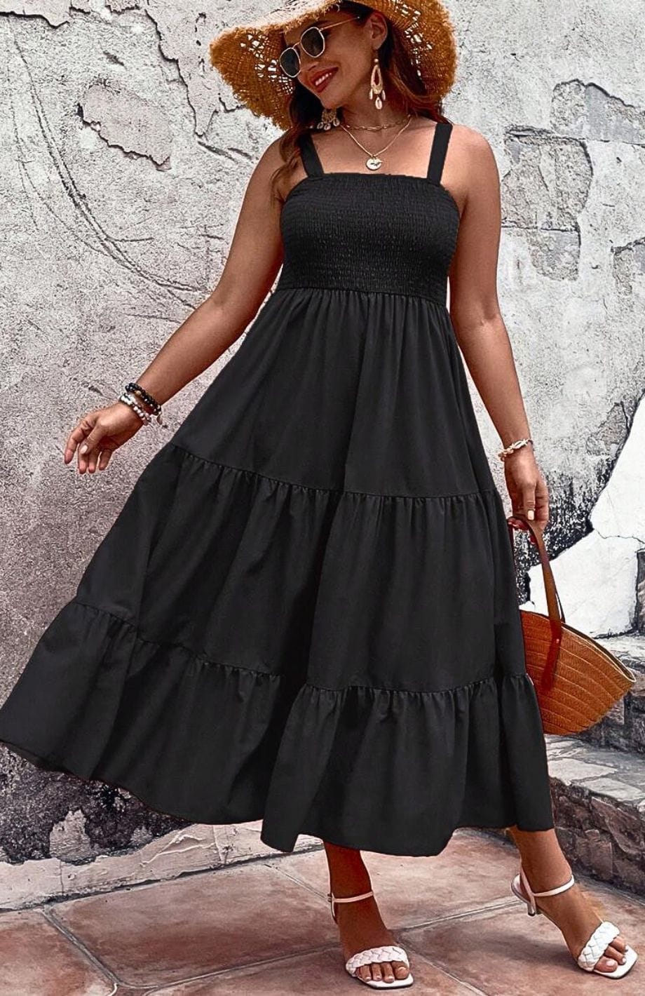 Robe Grande Taille Bohème Chic | Reine Rustique NOIR / 0XL