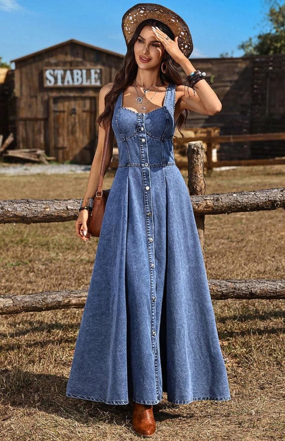 Robe Bohème En Jean | Reine Rustique