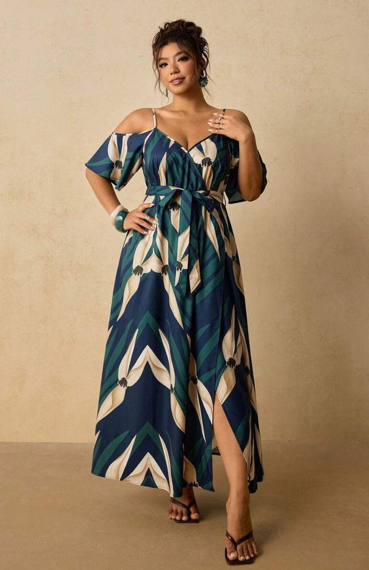 Robe Mariage Invitée Grande Taille | Reine Rustique VERT / 0XL