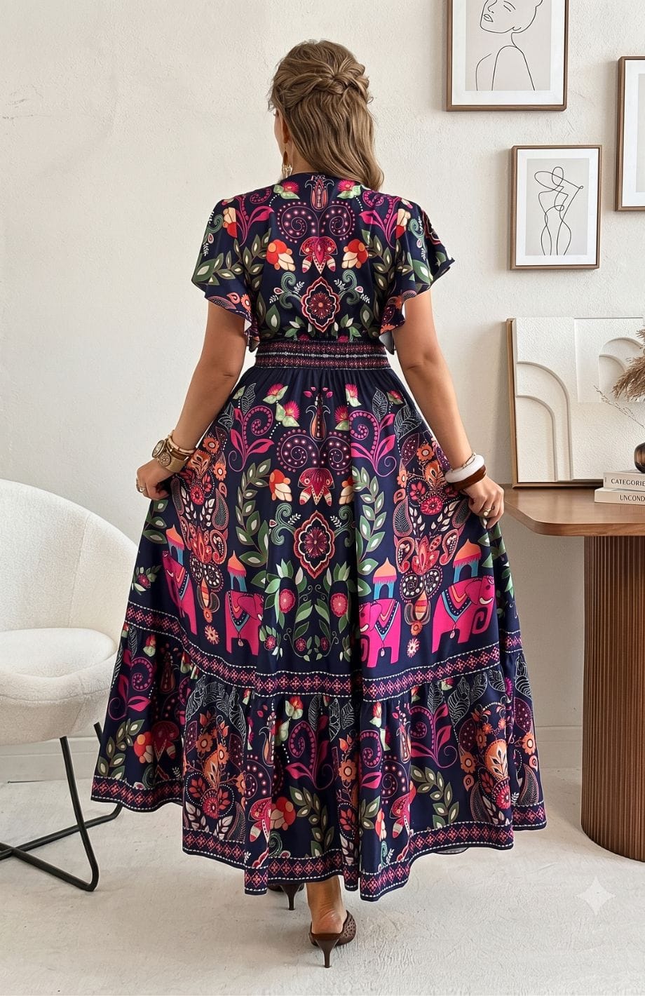 Robe Longue Grande Taille Bohème | Reine Rustique