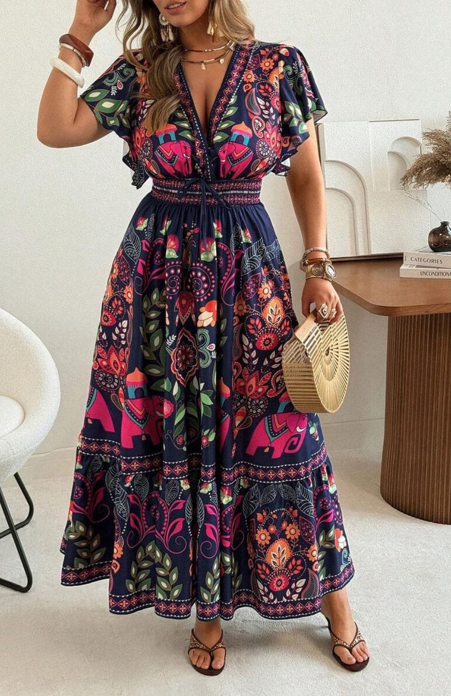 Robe Longue Grande Taille Bohème | Reine Rustique