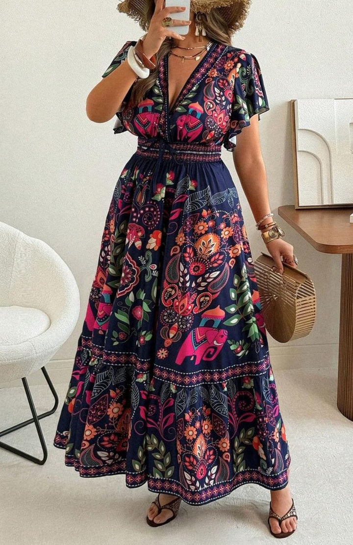 Robe Longue Grande Taille Bohème | Reine Rustique