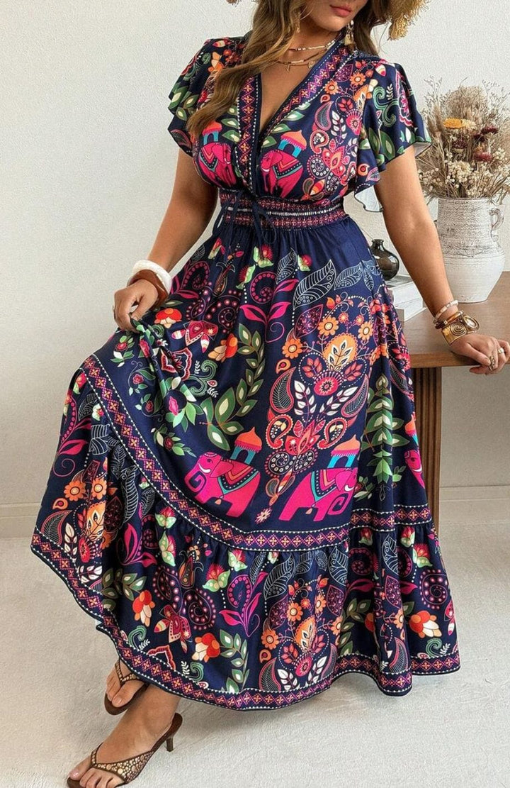 Robe Longue Grande Taille Bohème | Reine Rustique