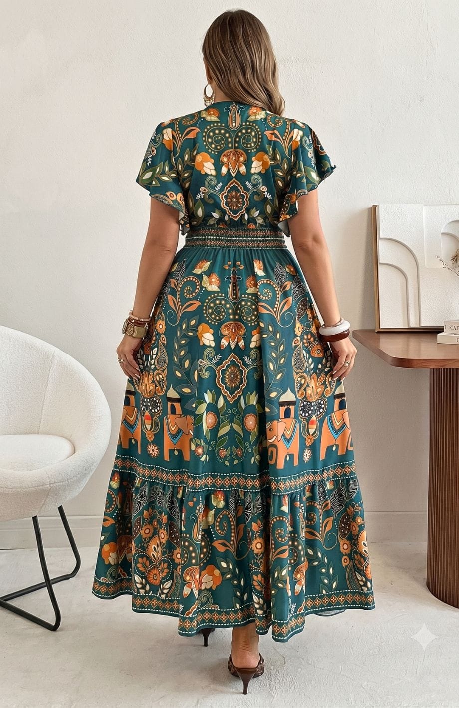 Robe Longue Grande Taille Bohème | Reine Rustique