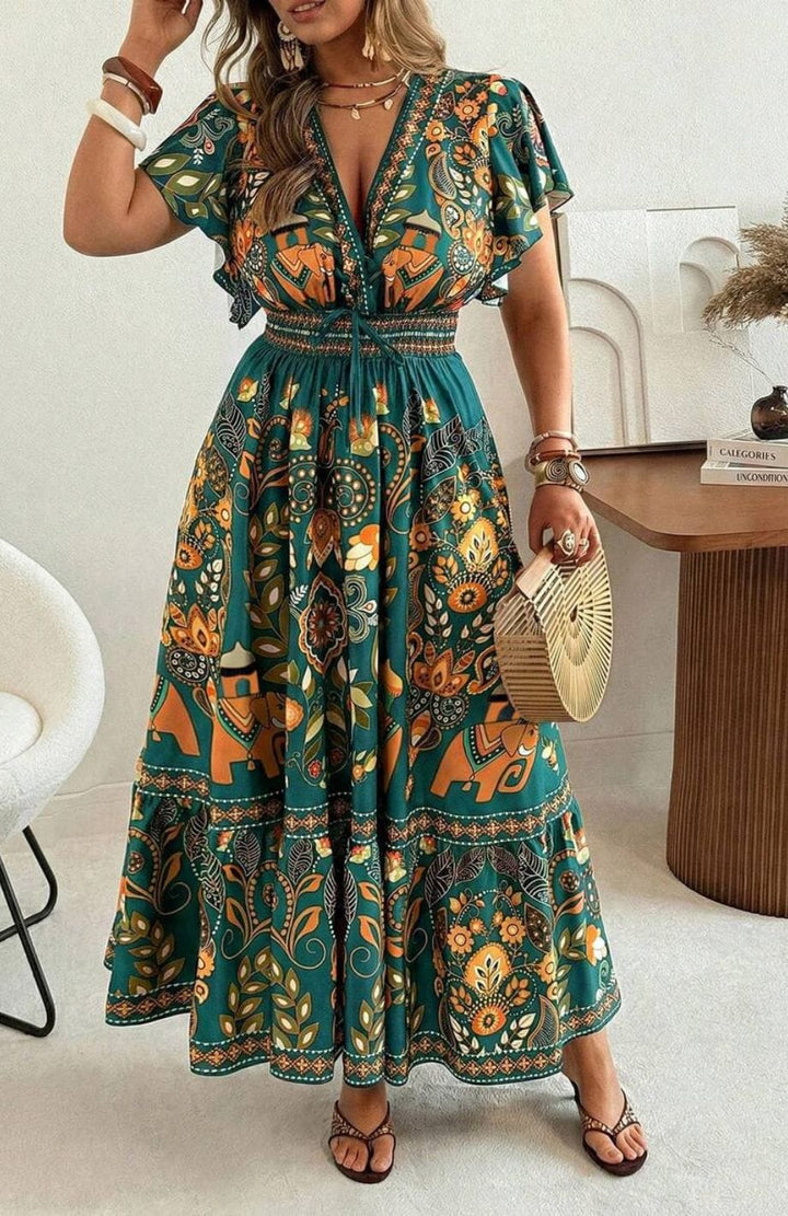 Robe Longue Grande Taille Bohème | Reine Rustique