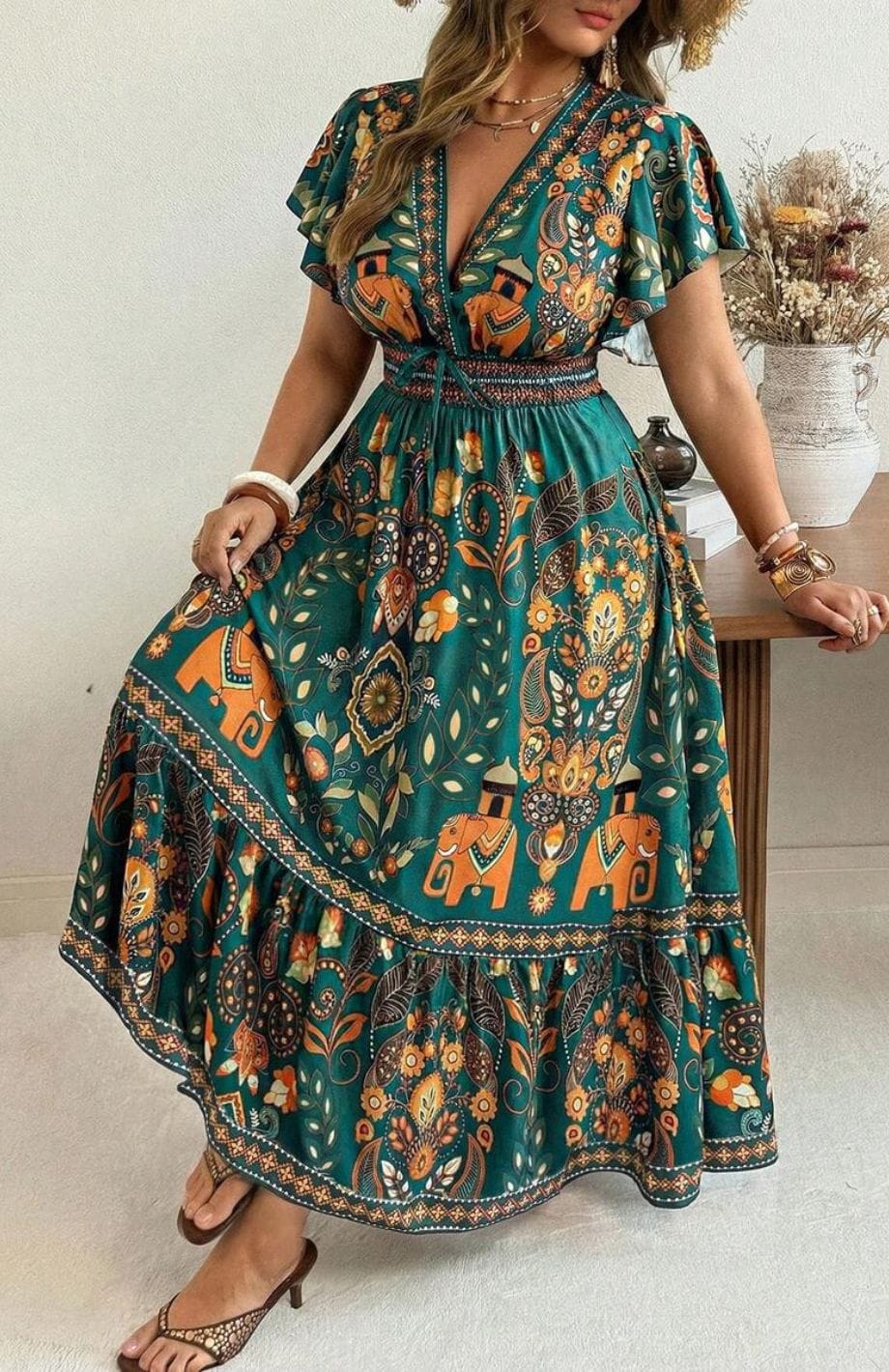Robe Longue Grande Taille Bohème | Reine Rustique