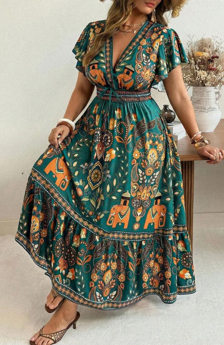 Robe Longue Grande Taille Bohème | Reine Rustique