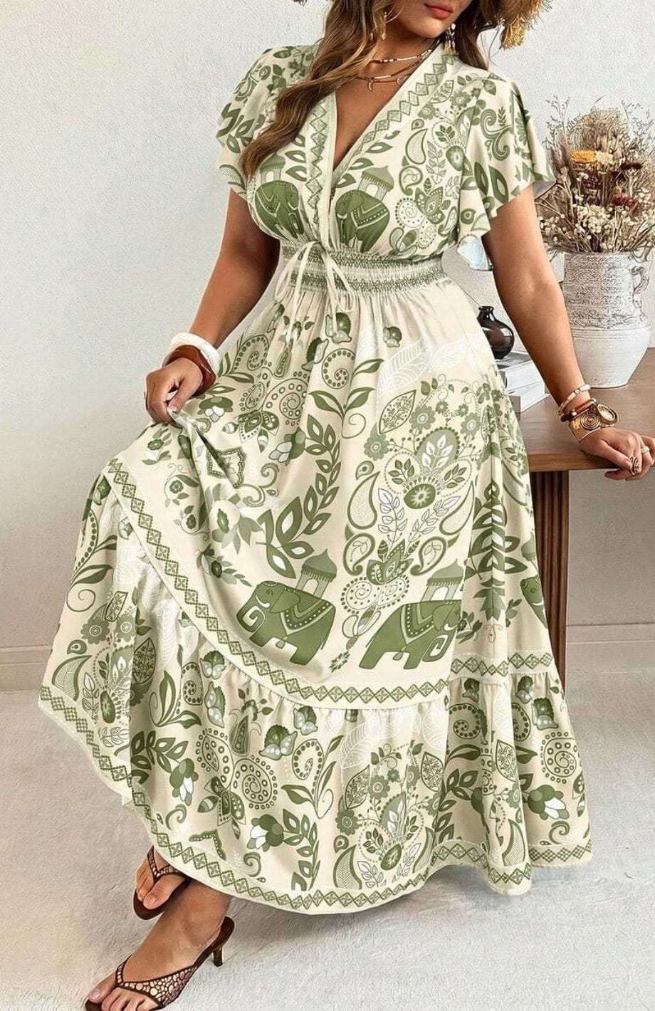 Robe Longue Grande Taille Bohème | Reine Rustique