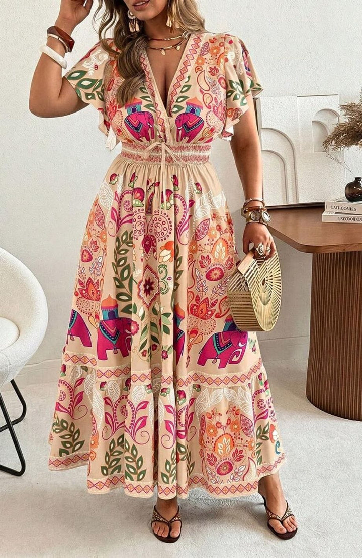 Robe Longue Grande Taille Bohème | Reine Rustique