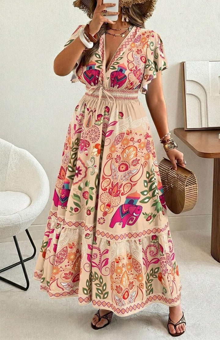 Robe Longue Grande Taille Bohème | Reine Rustique