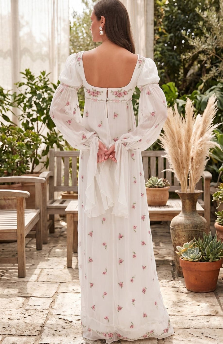 Robe Longue Fleurie Bohème | Reine Rustique